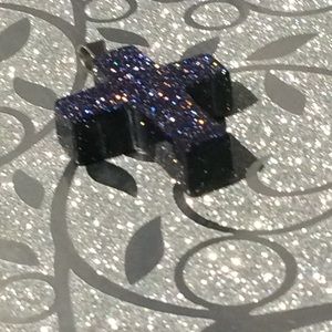 Blue Sandstone Cross Pendant